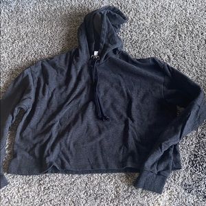 h&m gray cropped hoodie